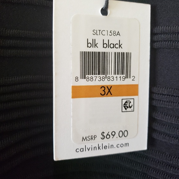 Calvin Klein Woman 3x Black Blouse Plus Size NWT - Picture 5 of 5